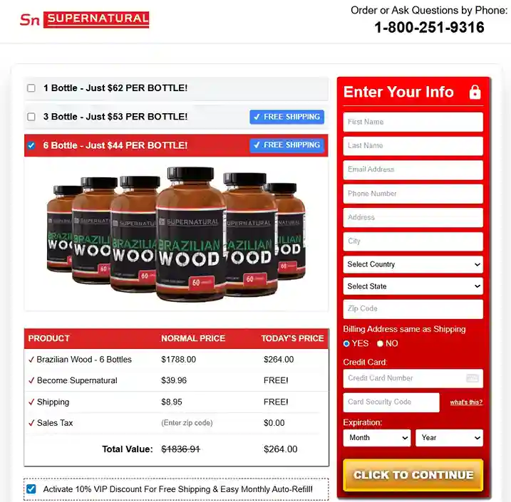 Brazilian Wood Order Page